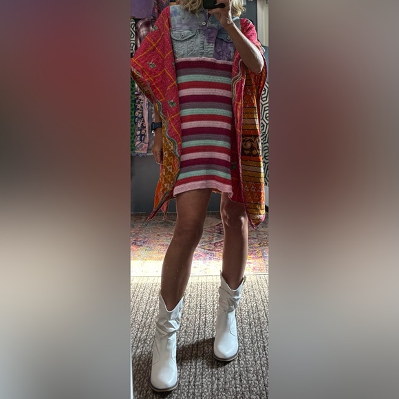 Jackets & Blazers - Upcycled Crochet, Kantha, and denim tunic/dress by Susie.